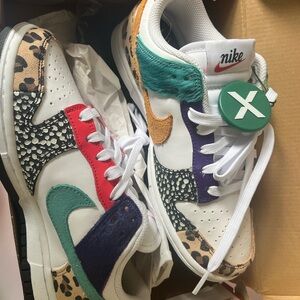 Nike dunk low Safari mix women’s size 6 new in box